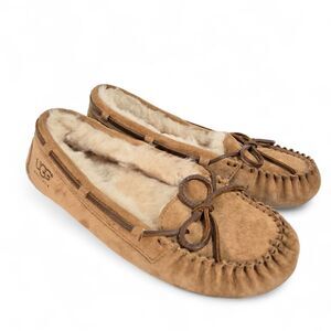 Ugg Australia Womens 7/38 Bella II Chestnut Suede Moc Shearling Slippers 3050
